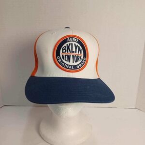 AERO BKLYN New York Original Brand Orange Blue White‎ Baseball Cap Hat
